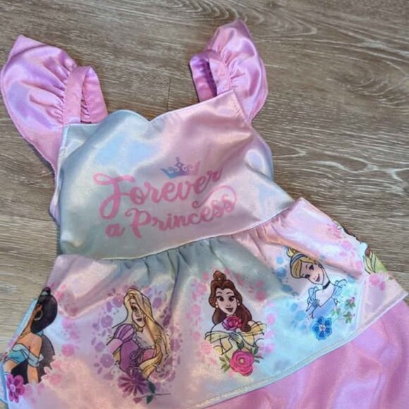 Disney Princess Toddler Girl's Forever a Princess Pastel Floral Nightgown 3t - Picture 4 of 4